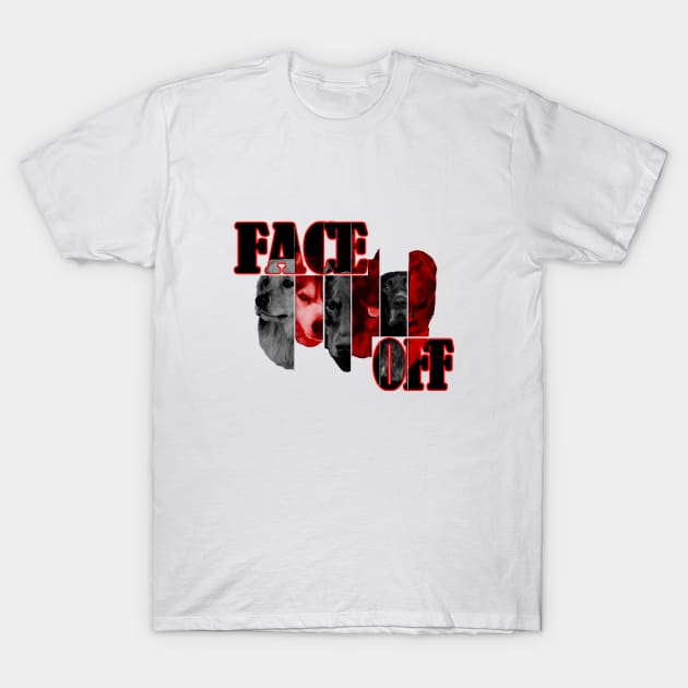 FACE OFF - Smart & Intelligent Dogs T-Shirt by DesignersMerch